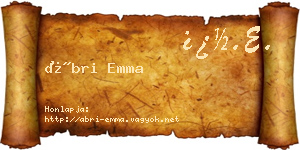 Ábri Emma névjegykártya