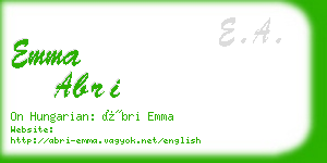 emma abri business card